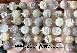 CCB2095 15 inches 10mm faceted coin phantom quartz beads