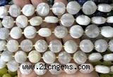 CCB2316 15 inches 12mm faceted coin white crazy lace agate beads