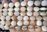 CCB2326 15 inches 12mm faceted coin pink aventurine jade beads