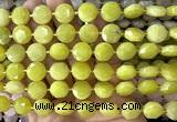 CCB2331 15 inches 12mm faceted coin Korean jade beads