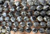 CCB2359 15 inches 12mm faceted coin black labradorite beads