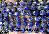 CCB2375 15 inches 12mm faceted coin lapis lazuli gemstone beads