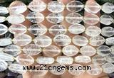 CCB2500 15 inches 9*14mm faceted marquise Angolan white quartz beads