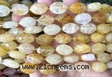 CCB2503 15 inches 9*14mm faceted marquise yellow quartz beads