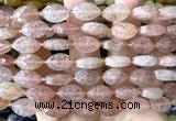 CCB2504 15 inches 9*14mm faceted marquise strawberry quartz beads