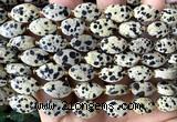CCB2514 15 inches 9*14mm faceted marquise dalmatian jasper beads