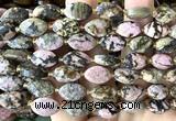 CCB2517 15 inches 9*14mm faceted marquise rhodonite beads