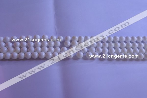 CCB400 15.5 inches 4mm round white tridacna beads wholesale