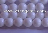 CCB401 15.5 inches 6mm round white tridacna beads wholesale