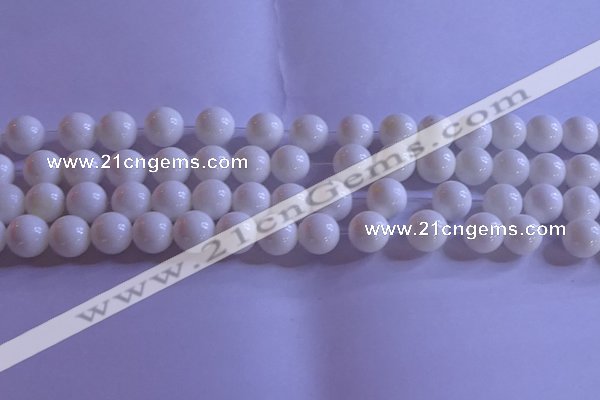 CCB403 15.5 inches 10mm round white tridacna beads wholesale