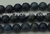 CCB450 15.5 inches 4mm round blue coral beads wholesale