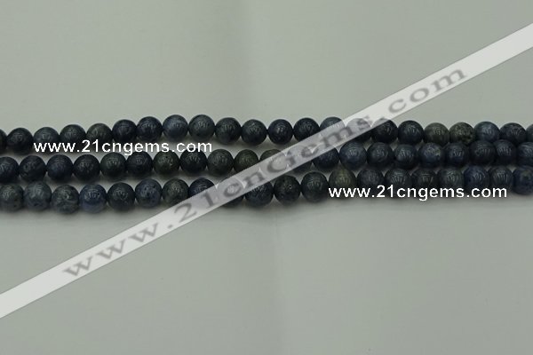 CCB451 15.5 inches 6mm round blue coral beads wholesale