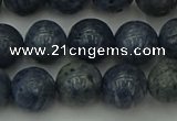 CCB453 15.5 inches 10mm round blue coral beads wholesale