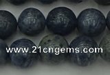 CCB454 15.5 inches 12mm round blue coral beads wholesale