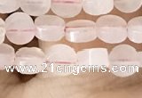 CCB511 15.5 inches 4mm coin rose quartz beads wholesale