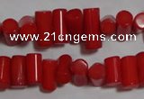 CCB53 15.5 inches 6*9mm column red coral beads Wholesale