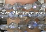 CCB540 15.5 inches 4mm faceted coin labradorite gemstone beads