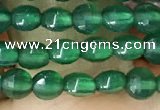 CCB548 15.5 inches 4mm faceted coin green agate beads