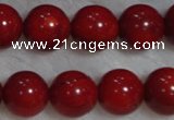 CCB56 15.5 inches 9-10mm round red coral beads Wholesale