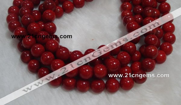 CCB56 15.5 inches 9-10mm round red coral beads Wholesale