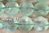CCB608 15.5 inches 6mm faceted coin prehnite gemstone beads
