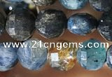 CCB613 15.5 inches 6mm faceted coin natural kyanite gemstone beads