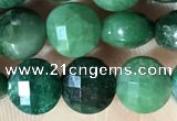 CCB629 15.5 inches 6mm faceted coin African jade gemstone beads