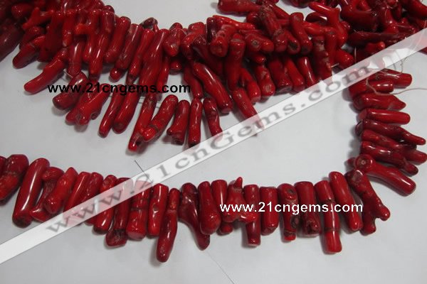 CCB65 16 inches irregular red coral beads Wholesale