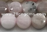 CCB724 15.5 inches 8mm faceted coin pink opal gemstone beads