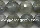 CCB726 15.5 inches 8mm faceted coin labradorite gemstone beads