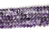 CCB753 15.5 inches 8mm faceted coin dogtooth amethyst beads