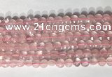 CCB759 15.5 inches 8mm faceted coin rose quartz beads