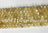 CCB766 15.5 inches 8mm faceted coin citrine beads