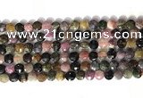 CCB770 15.5 inches 8mm faceted coin tourmaline gemstone beads