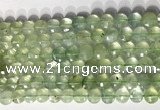 CCB771 15.5 inches 8mm faceted coin prehnite gemstone beads