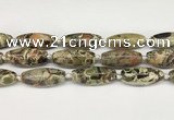 CCB785 15.5 inches 15*38mm - 16*40mm rice ocean agate beads