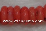 CCB80 15.5 inches 5*9mm roundel pale red coral beads Wholesale