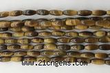 CCB815 15.5 inches 5*12mm rice yellow tiger eye beads wholesale