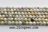 CCB820 15.5 inches 8mm round ivory jasper gemstone beads wholesale