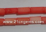 CCB84 15.5 inches 5*10mm column pink coral beads Wholesale