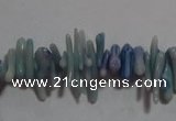 CCB88 15.5 inch 2*8mm irregular branch blue coral beads Wholesale