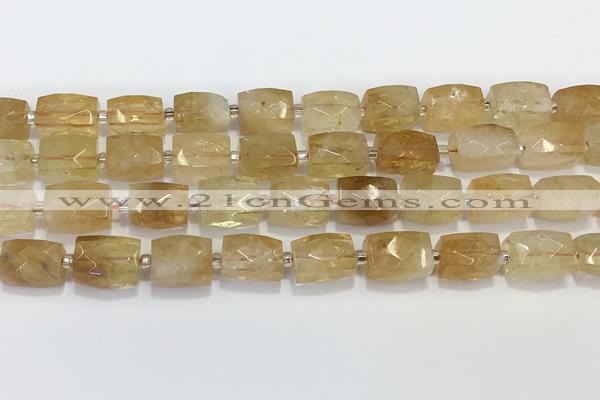 CCB892 11*15mm-12*16mm faceted cuboid citrine beads wholesale