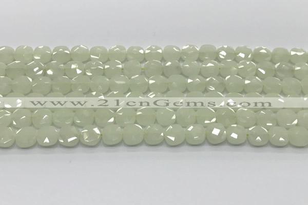 CCB904 15.5 inches 8*8mm faceted square luminous beads