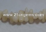 CCB93 15.5 inch 4*11mm irregular branch white coral chip beads