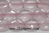 CCB930 15.5 inches 8*10mm faceted oval rose quartz beads