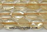 CCB931 15.5 inches 8*10mm faceted oval citrine beads