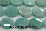 CCB938 15.5 inches 8*10mm faceted oval amazonite beads