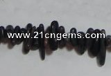 CCB94 15.5 inch 4*11mm irregular branch dark grey coral chip beads