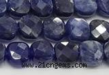 CCB977 15.5 inches 6*6mm faceted square sodalite beads