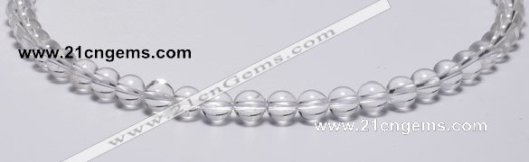 CCC02 15 inches 8mm round white crystal beads Wholesale